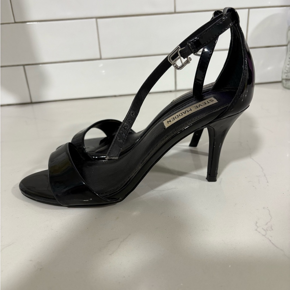 Steve Madden Black Strappy Heels